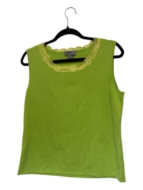 Designers Originals Lime Green Lace-Trim Tank
